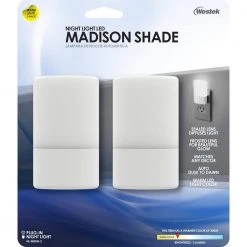 Madison Shade Automatic LED Night Light (2-Pack) by Westek -Outlet OttLite Store westek led night lights nl mdsn 2 44 1000