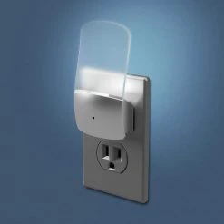 Nickel Ola Curve Automatic LED Night Light by Westek -Outlet OttLite Store westek led night lights nl olaa n 4f 1000