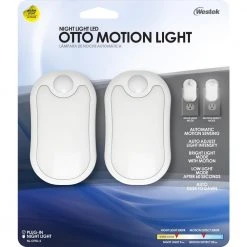 Otto Automatic Motion Activated LED Night Light (2-Pack) by Westek -Outlet OttLite Store westek led night lights nl otto 2t 66 1000