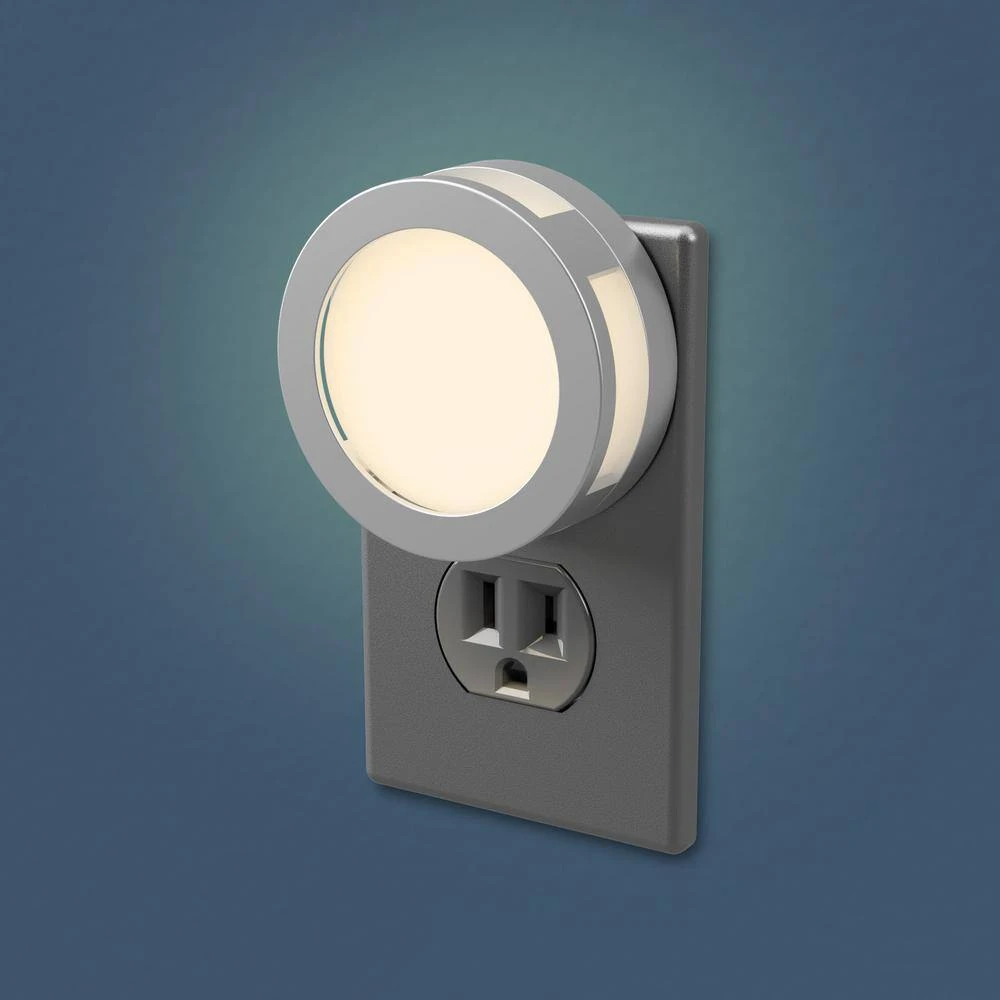 Satin Nickel Porthole Replica LED Night Light by Westek 3 Satin Nickel Porthole Replica LED Night Light by Westek - Image 3