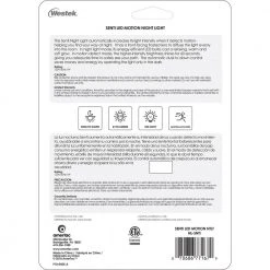 White Senti Motion Activated LED Night Light by Westek -Outlet OttLite Store westek led night lights nl snti fa 1000