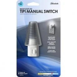 Manual Switch LED Night Light with Clear Lens by Westek -Outlet OttLite Store westek led night lights nl tipi c 44 1000
