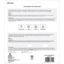 Manual Switch LED Night Light with Clear Lens (2-Pack) by Westek -Outlet OttLite Store westek led night lights nl tipi c2 fa 1000