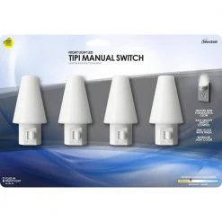 Frosted Manual Switch LED Night Light (4-Pack) by Westek -Outlet OttLite Store westek led night lights nl tipi f4 44 1000