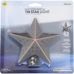 Bronze Tin Star Automatic LED Night Light by Westek -Outlet OttLite Store westek led night lights nl tnst db fa 1000