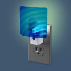 Blue Wave Translucent Screen Automatic LED Night Light by Westek 8 Blue Wave Translucent Screen Automatic LED Night Light by Westek -Outlet OttLite Store westek led night lights nl wave bl 4f 1000