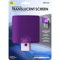 Purple Wave Translucent Screen Automatic LED Night Light by Westek -Outlet OttLite Store westek led night lights nl wave pl 44 1000
