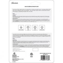 Teal Wave Translucent Screen Automatic LED Night Light by Westek 11 Teal Wave Translucent Screen Automatic LED Night Light by Westek -Outlet OttLite Store westek led night lights nl wave tl fa 1000