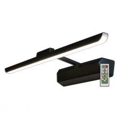 Satin Black 16 in. LED Swivel Picture Light with Remote Control by Westek