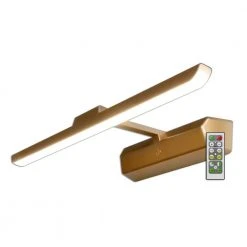 Satin Gold 16 in. LED Swivel Picture Light with Remote Control by Westek