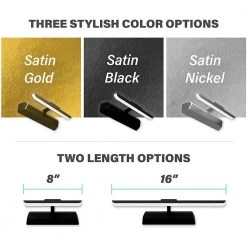 Satin Gold 16 in. LED Swivel Picture Light with Remote Control by Westek -Outlet OttLite Store westek picture lights bl pl16 gd fa 1000