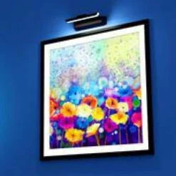 Satin Gold 8 in. LED Swivel Picture Light with Remote Control by Westek -Outlet OttLite Store westek picture lights bl pl8 gd 31 1000