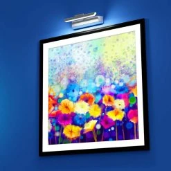 Satin Nickel 8 in. LED Swivel Picture Light with Remote Control by Westek -Outlet OttLite Store westek picture lights bl pl8 n 44 1000