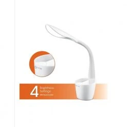 11.75 in. White LED Desk Space Organizer Lamp by OttLite -Outlet OttLite Store white ottlite desk lamps a1200c 1f 1000
