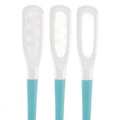 Creative Curves LED Desk Lamp, 11.25 in, White/Turquoise, with USB Port by OttLite -Outlet OttLite Store white ottlite desk lamps a30wtc shpr 4f 1000
