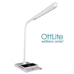 LED Power Up Desk Lamp with Wireless Charging by OttLite