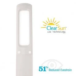 12.5 in. White Wellness Series Recharge LED Desk Lamp by OttLite -Outlet OttLite Store white ottlite desk lamps cs59089 shpr fa 1000