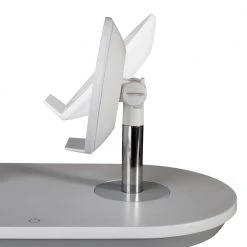 Wellness 16 in. White Wireless Charging LED Lamp, Makeup Mirror by OttLite -Outlet OttLite Store white ottlite desk lamps csb03wcd rtship 44 1000