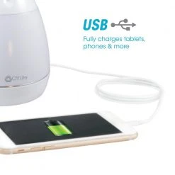 Wellness Series 10.25 in. x 19.25 in. White Adjustable Mood LED Desk Lamp with Color Changing Base by OttLite -Outlet OttLite Store white ottlite desk lamps csb3000w 44 1000