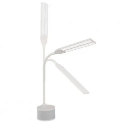 21.5 in. White Dual Shade LED Lamp with Bluetooth Speaker and USB by OttLite -Outlet OttLite Store white ottlite desk lamps ns2009 shpr 44 1000