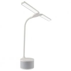 21.5 in. White Dual Shade LED Lamp with Bluetooth Speaker and USB by OttLite