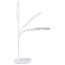 12 in. White Soft Touch LED Desk Lamp with Integrated LED by OttLite -Outlet OttLite Store white ottlite desk lamps r3000c shpr 4f 1000