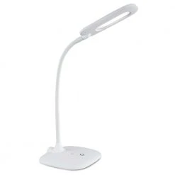 12 in. White Soft Touch LED Desk Lamp with Integrated LED by OttLite