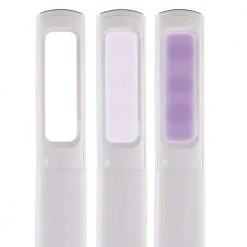 Thrive LED Sanitizing 11 in. Desk Lamp with Clock and USB Charging by OttLite -Outlet OttLite Store white ottlite desk lamps scey700s fa 1000