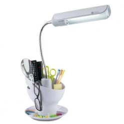 29 in. 13-Watt White Craft Space Organizer Lamp by OttLite -Outlet OttLite Store white ottlite desk lamps x12008 ffp 44 1000