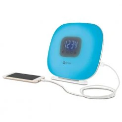 7.6 in. White Wake Up Your Way Light and Alarm Clock by OttLite -Outlet OttLite Store white ottlite lamp bases wu1fr9 ffp 1f 1000