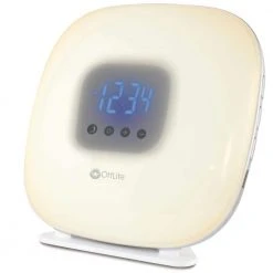 7.6 in. White Wake Up Your Way Light and Alarm Clock by OttLite