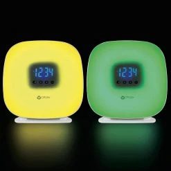 7.6 in. White Wake Up Your Way Light and Alarm Clock by OttLite -Outlet OttLite Store white ottlite lamp bases wu1fr9 ffp fa 1000