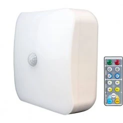 Battery Operated LED White Ceiling Puck Light with Adjustable White and Dual Activation by Westek