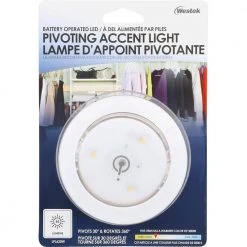 Swivel LED Puck Light by Westek -Outlet OttLite Store white westek puck lights lpl620w 44 1000