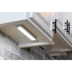 Rechargeable 4.25 in. LED White Under Cabinet Light with Touch and Motion Activation by Westek -Outlet OttLite Store white westek under cabinet lights bl bar4rc 2pk 31 1000