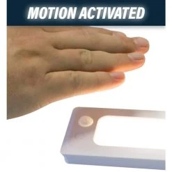 Rechargeable 5 in. Square LED White Under Cabinet Light with Touch and Motion Activation by Westek -Outlet OttLite Store white westek under cabinet lights bl clng5rc fa 1000