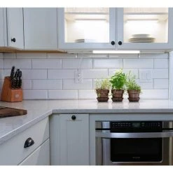 18 in. LED White Grow Under Cabinet Light by Westek -Outlet OttLite Store white westek under cabinet lights growcct l18 l 1f 1000