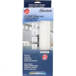 Tavo 9 in. LED White Under Cabinet Light (2-Pack) by Westek -Outlet OttLite Store white westek under cabinet lights tavo l09w n2 fa 1000